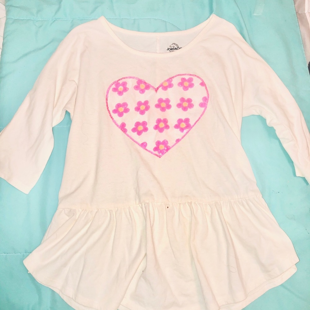 Girls Long Sleeve Peplum Top